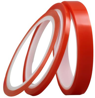 Plimbin Double Sided Tape (3mm, 6mm, 9mm) Clear Double Sided Tape for Crafting, Super Strong Sticky Self-Adhesive Tape, Heat-Resistant Tape - Clear