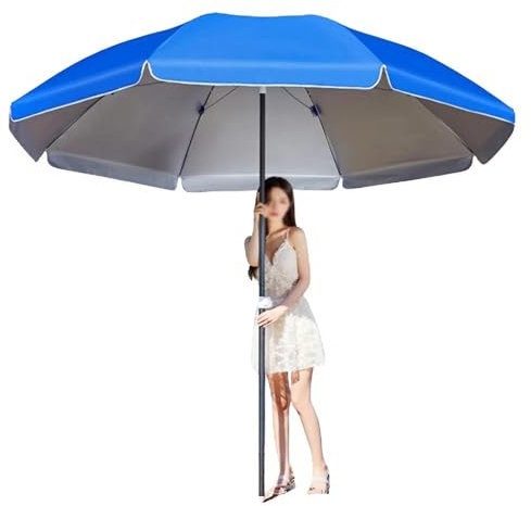 Ombrellone da Spiaggia 240/280 cm, Protezione UV, Ombrellone Portabile da Esterno con Protezione Solare, per Spiaggia, Balcone, Giardino(240cm/8FT)