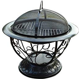 Kamin Feuerstelle, Grillofen Grillkamin Kamin im Freien, Garten Terrasse Heizung Brasier Korb für Holz, Kohle multifunktionale Kamin für Heizung/Grill mit kleiner Einheit