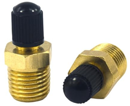 1/4 NPT Messing Luchtcompressor 2 Stück 1/4 Zoll Messing Reifen Luftkompressor Luftventil Prüfventil Autoventil Tank Füllventile Reifenventil 1/4 Adapter Felgenventile für Auto PKW LKW