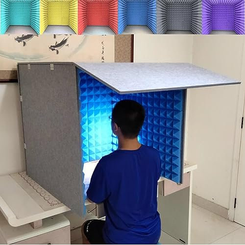 Portable Soundproof Booth, Sound Isolation Room For Home Studio, Portable Vocal Booth For Recording, Microphone Foam Booth Cube, Desktop Soundproof Cover, For Recording Studio, Podcasts, Sin