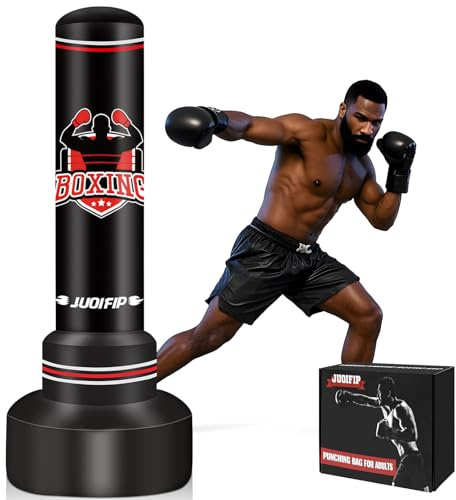 Freestanding Punching Bags for Adults Teens, 70 Freestanding Punching Bag with Stand,Suitable for Kickboxing Martial Arts MMA Dummy Karate Home Gym Training(not Included Pump and Gloves)