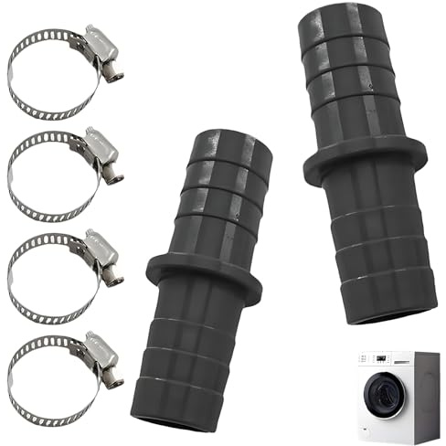 6 PCS Washing Machine Hose Connector, Washing Machine Waste Pipe Connector Black for Efficient Water Waste Management in Kitchens Bathrooms and Laundry Rooms