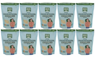 NaturGreen - Levadura Nutricional Convencional, Pack 10 x 150 g, Copos de Levadura Inactiva Ricos en Vitamina B12 y Proteína Vegetal, Sin Gluten, Vegana, Natural para Pasta, Sopas, Ensaladas y Salsas