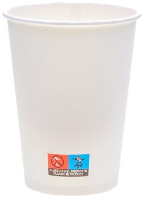 ECOPICNIC 1000 vasos de papel de 180 ml, color blanco, vasos desechables, vasos de café para llevar, vasos de papel desechables, vasos para bebidas calientes, vasos para fiestas, suministros de