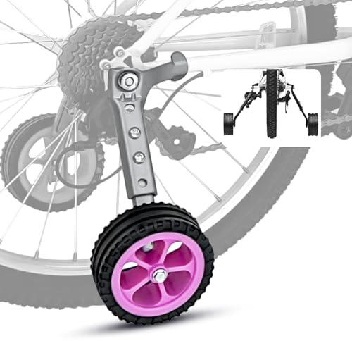 HUASION Verstellbare Fahrrad-Stützräder für Kinder - Stützräder-Set für 16, 18, 20, 22, 24 Zoll Kinderfahrräder mit Mehrgangschaltung - Komplettes Montageset, Pink