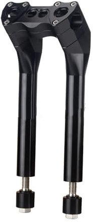 Kit Riser Manubrio CNC Per Dyna Per Sportster 883 Per XL883R 1200 Per XL1200N Per Street Bob Manubrio Da 1 1/8 Riser Da 10'' Supporto Da 28 Mm(10 inch Black)