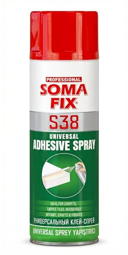 Spray Adhesive - Adhesive Spray for Fabric, Carpet, Craft, Wallpaper, Leather, Glass, Mitre Joints, Wood & More - Instant Bonding Glue (500ML)