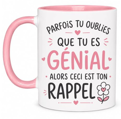 Mug Personnalisé Femme avec Message Inspirant, Design Double Face, Tasse Maman en Céramique 360 ml, Cadeau Pour Une Amie, Cadeau Meilleure Amie Femme, Cadeau Anniversaire Femmes Original
