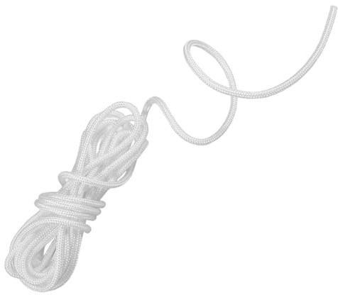 EXAOMBLE Corde de Parasol de Jardin en Nylon Blanc 3, 45m, 1 Pièce | Corde pour Parasol Déporté, Corde en Nylon pour Extérieur, Facile à Enfiler et Fiable