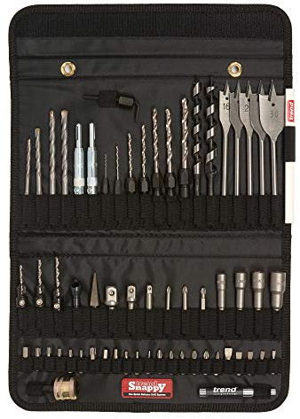 Trend Snappy 60-teiliges Schnellwechsel-Bohrer-, Bit- und Senker-Set | Enthält Bohrer, Bits und Senker für schnelle Wechsel in Stofftasche, SNAP/TH2/SET