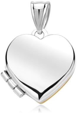 Herzanhänger Medaillon 333er Gelbgold + Weißgold (8K Gold) GP0198