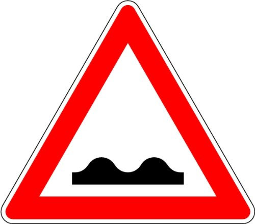 LEMAX® Verkehrszeichen - Unebene Fahrbahn, Zeichen 112 Alu 2 mm, RA1 0 63