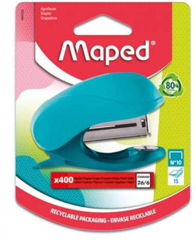 Maped Vivo N ° 10 Heftgerät Mini + 400 Heftklammern zufällige Farbauswahl