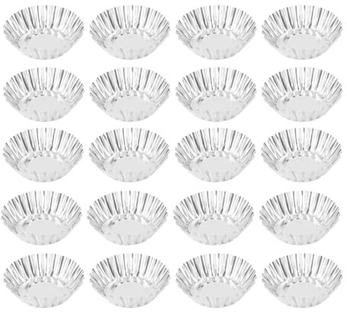 BESTonZON 30pcs Ei Torte Form Non Stick Aluminium Cupcake Kuchen Cookie Pudding Zinn Form ausgekleidet Zinn Backwerkzeug