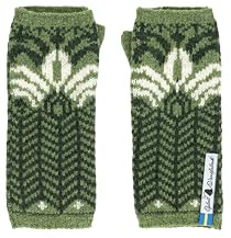 ÖJBRO VANTFABRIK – Pulswärmer/Armstulpen Damen, fingerlose, aus 100% Merinowolle, warm & weich, gestrickt, in verschiedenen Mustern, folkloristisches nordisches Design