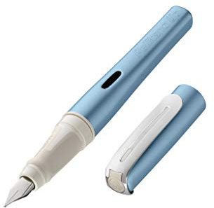 Pelikan 814683 Schulfüller Pelikano Up Ice Blue, Feder M, für Rechtshänder, 1 Stück in Faltschachtel