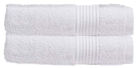 Olivia Rocco Egyptian Cotton Towels Home Bathroom Towel Set Bale Fade Resistant 500gsm Home Collection Bales Bath Sets, 2 Hand Towels White