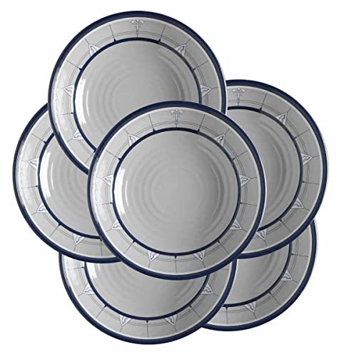 Marine Business Pacific - Piatto profondo in melamina, 22 cm, set da 6 pezzi