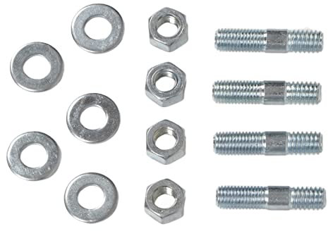 Vergaser Stehbolzen Set, hochpr?ziser, verschlei?fester Vergaser Stehbolzen, 1?3/8 Zoll langes Metall mit Abstandshaltern 5/16 Zoll Gewinde Ansaugkr¨¹mmer