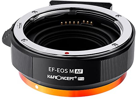 K&F CONCEPT EF-EOS M Autofokus-Objektivadapter, Autofokus-Objektivadapter für Canon EOS EF/EF-S Objektive an Canon EOS M Kamera (EF-M) EOS M100 M50II M2 M3 M10 M6 M5 M200