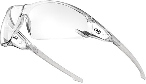 HTS HUNTERSKY S239 Schutzbrille, transparent, grau, klein, für Damen und Herren, schützt die Augen vor Wind, Staub, Pickleball, Fahrrad, Reiten, Radfahren, Laufen