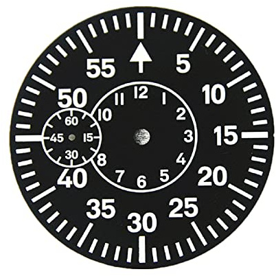TECKEEN 38,9 mm schwarzes Zifferblatt, grünes, leuchtendes Uhrwerk, für Ersatz-Zifferblatt, 9 o'clock For ETA 6497