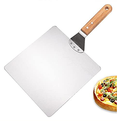 ACiyD Pala per Pizza Professionale, Acciaio Inossidabile Resistente all'Usura per cucine professionali/quadrata/10 Pollici (Quadrata 10 Pollici)