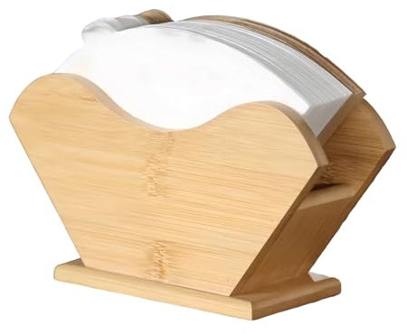 Holz Kaffeefilterhalter, Kaffeefilter Aufbewahrungsbehälter Halterung Filterpapierhalter, Rustikal Küche Serviettenspender Bauernhäusern Kaffeefilterbehälter Organizer für Café Dekoration