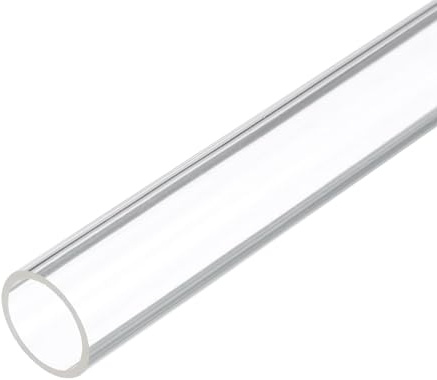 Rebower 12 Clear Plastic Rigid Pipe 21mm x 25mm(0.8 x 1) Acrylic Tube Round Polycarbonate Tubing, [for Plumbing, Hydraulics, Aquarium, DIY]