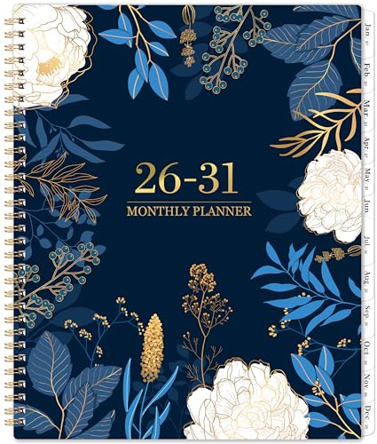 2026-2031 Monthly Planner - 5 Year Planner/Calendar 2026-2031, 11 x 9, 2026 Calendar Planner, Jul 2026 - Jun 2031, Tabs, Back Pocket, Holidays, Twin-Wire Binding, Note Pages