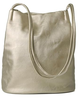 Woodland Leathers Damen-Handtasche aus veganem Leder, mittelgroß, elegante schwarze Handtasche mit langen Trägern, stilvoll, geräumig, Designer-Eleganz-Taschen für Frauen