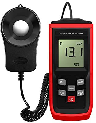 Belichtungsmesser, Digitales Handheld-Light Meter neues Split-Frühlingsdesign FC Lux. Wandlung TA8131. Illuminometer Flexible Sensorsonde 0-100000 Lux