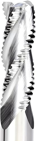 VHM - Fresa per sgrossatura, Z=3, fresa CNC per metalli non ferrosi come alluminio, rame, legno, MDF (12,0 x 36 x 75 - d2=12 mm)