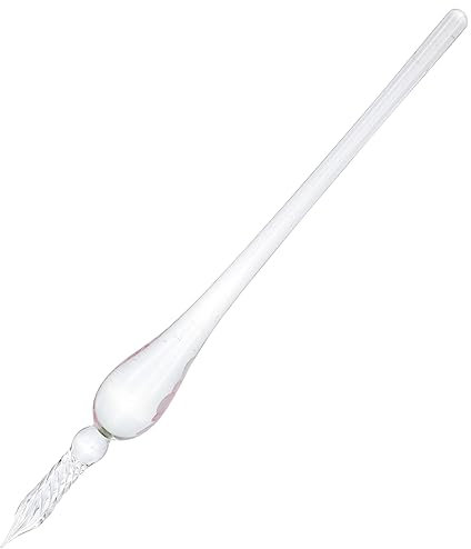 DOITOOL Stift Kalligraphie Handbeschriftungsstifte Tipp Dip-Pen-Tinte schreibutensilien kaligraphiestift buntglas pens Vintage Dip-Stift aus Glas praktischer Glasstift Rosa