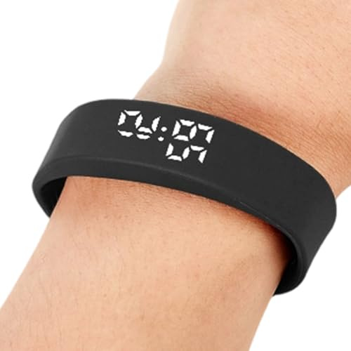 Hiemible Bracelet Traqueur d'Activité Physique - Bracelet Intelligent Traqueur de Fitness Podomètre - Montre Étanche avec Moniteur et Podomètre pour la Course à Pied, l'exercice, Hommes et Femmes, la