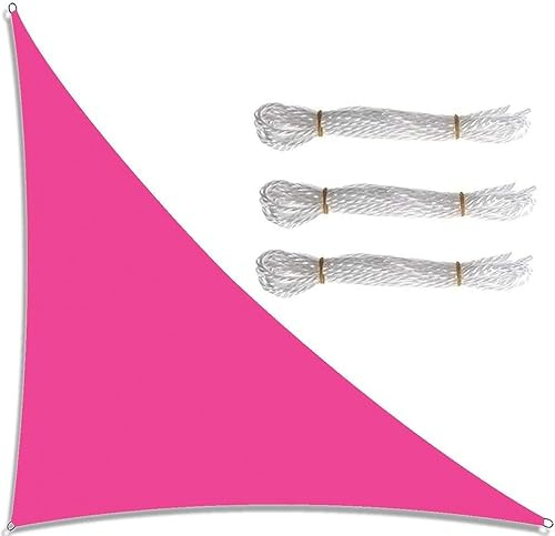 Triangle Sun Shade Sail 3m x 4m x 5m Right Angle Waterproof UV Block Heavy Duty Fabric Canopy with 3 Ropes Durable Outdoor Patio Awning for Garden
