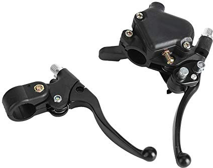 Zohisin Coppia leve freno acceleratore a pollice 22 mm sinistra e destra per moto quad pit bike in lega di alluminio con impugnatura rivestita in plastica per prestazioni di frenata