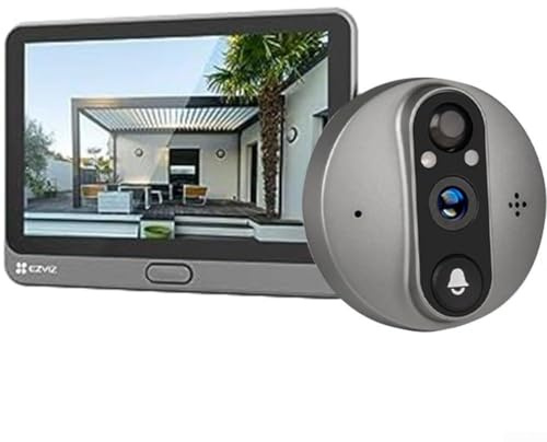 Wireless Door Peephole Camera With 1080P Video, 4.3Inch Touch Screen, 2-Way Audio, Night-Vision, 5000MAh Battery For Residential Safety Monitoring
