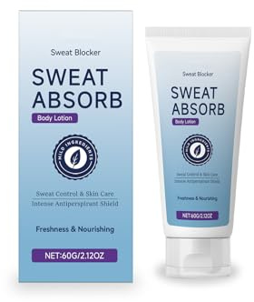 Lotion corporelle absorbant la transpiration pour homme et femme | Bloque la transpiration et anti-transpirant pour le visage | Crème anti-transpiration à séchage rapide non grasse | Absorption de la
