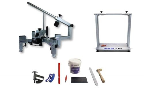 MAX2H® MG-2 Plus Appareil de montage de pneus avec béquille d'équilibrage Plus et kit de démarrage (poids adhésif noir)