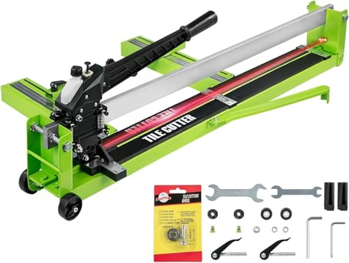 Tagliapiastrelle manuale per ceramica, 1200 mm - 47,24 pollici, porcellana con guida laser, resistente, telaio in acciaio, ruote di ricambio, strumento manuale ideale per il taglio di piastrelle con