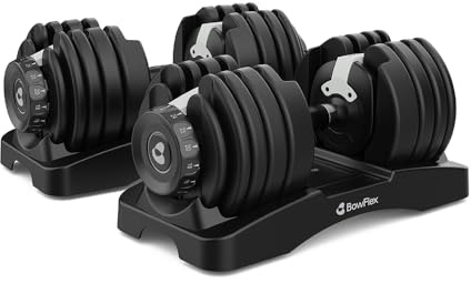 Bowflex SelectTech 52 Kurzhantel-Paar 2–24 kg mit Schnellwahlsystem | Metallverstärkte Konstruktion für langlebiges Training – 2 Hanteln ersetzen bis zu 30 klassische Kurzhanteln.