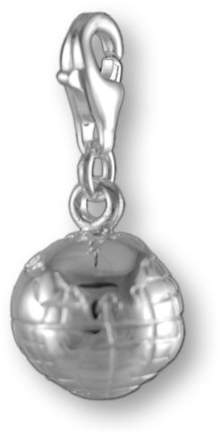 Melina Damen-Charm Anhänger Globus 925 Sterling Silber 1800366