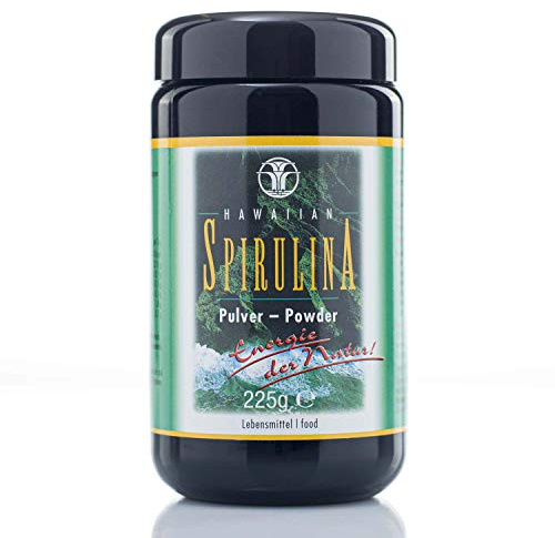 Ivarsson's Original Hawaiian Spirulina I 225g Pulver I Algen Pulver aus reinem und natürlichem Spirulina getrocknet im Ultraviolettglas
