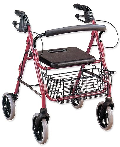 Gima - Komfortabler Gehwagen mit großem Sitz, Korb und Bremsen für Räder und schwenkbare Vorderräder, 27724