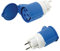 Adaptador Industrial Schuko Cetac Simple 2p Con Tapa