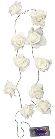 LED Lichterkette Rose Rosenblütenkette Girlande Ranke Blumenranke Kunstblume Rosenblütenkette Hochzeitsdeko Tischdeko Blume Deko Garten Party Weihnachten Hochzeit Valentinstag Lampe Beleuchtung Licht