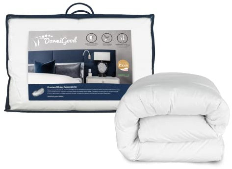 DormiGood Daunendecke 135x200 Winter - Made in Germany - 100% Extraweiche Daunen - Kuschelige Winterdecke 135x200cm - Oeko-TEX zertifizierte Federbettdecke 135x200cm - Bettdecke warm 135 x 200