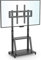 UNHO Supporto TV da Pavimento con Ruote, Staffa Porta Mobile Carrello porta TV con Ruote Staffa Porta con Ripiani Supporto per Schermi 32-100 Plasma Max VESA 800x600mm, Con portata max 80 kg
